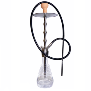 Hookah Caesar Captain Stainless Steel-Transparent