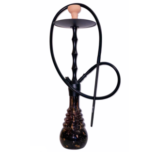 Hookah Caesar General Matte Black-Black Gold